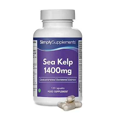 Image of Sea Kelp Capsules 1400mg Seaweed Supplement Rich in Iodine Vegan &amp; Vegetarian Friendly 120 = 2 Month Supply Manufactured The UK