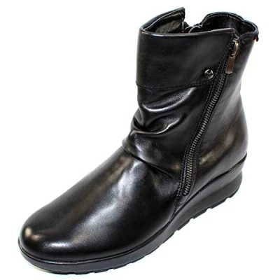 Image of Phila Full Grain Leather Women&#039;s Wedge Heeled Ankle Boots