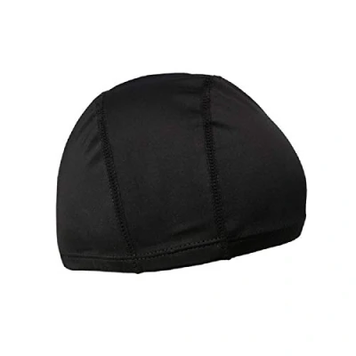 Image of MOONDAME Men Women Flexible Sporty Polyester Swimming Swim Cap Bathing Hat Unisex Caps For Kids To Keep Hair Dry