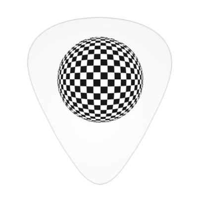 Image of Yifhdes Black White Block Background Fh2 Guitar Picks 12 Pack For Family Stylish Accessories 3 Thickness Plectrums Thin/Medium/Heavy Players