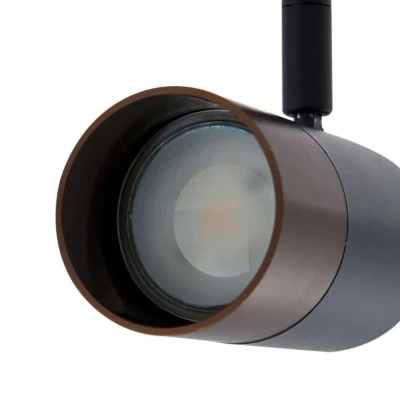 Image of Lindby track spotlight Linaro, GU10, Ø 6 cm, black/brown