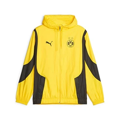 Image of BVB Borussia Dortmund Official Prematch Woven Anthem Jacket Unisex Puma L