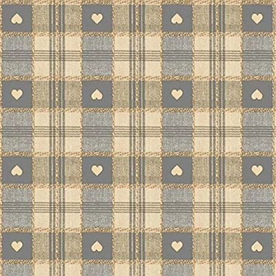 Image of PVC Sweetheart Check Vinyl Oilcloth Tablecloth Karina Home .Width140 (Grey, 2.Meter)