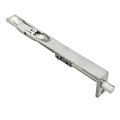 Image of Supreme Heavy Duty Flush Bolt Door for French Doors &amp; Double 100/150/200mm Brass/Chrome/Satin (100mm, Chrome)