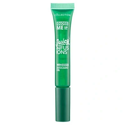 Image of Collection Cosmetics Gloss Me Up Juicy Infusion Kiwi Lip Gloss, With Added Avocado Oil, Hydrating, For Dry Lips, Fruity Scented, 9ml