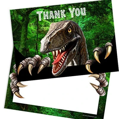 Image of Olivia Samuel 20 x Dinosaur Thank You Cards Postcard Style with envelopes
