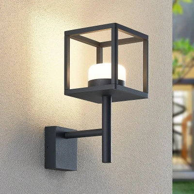 Image of Lucande Timio outdoor wall lamp, uplight