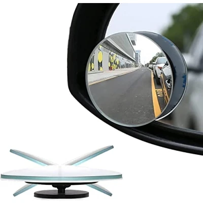 Image of 2 Pcs Blind Spot Mirrors For Cars, Waterproof 360Rotatable Convex Rear View Mirror, HD Wide Angle Mirror