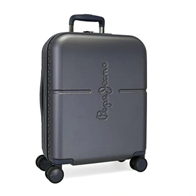 Image of Pepe Jeans Highlight Cabin Suitcase Blue 40 x 55 20 cm Rigid ABS Built in TSA Lock 37 L 3.2 kg 4 Wheels Double Hand Luggage
