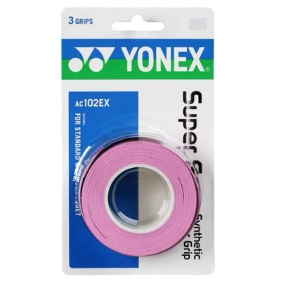 Image of YONEX Overgrip Super GRAP 3 Pack Tennis, Badminton, Squash Choice of Colors (French Pink)