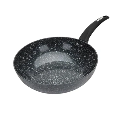 Image of Pendeford Housewares 28cm Forged Non Stick Wok Speckled Marble Effect, PFAO/PFAS Free, Induction Compatible, Dishwasher Safe, Heat Proof Soft Touch Handle