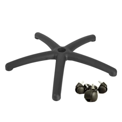 Image of LAB SPACE Replacement 5 Spoke Office Chair Base in Robust Black Nylon 25&quot; Inch (Nylon with Castors)