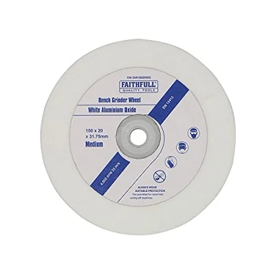 Image of Faithfull FAIGW15020WG Bench Grinding Wheel White Alox 150mm x 20mm