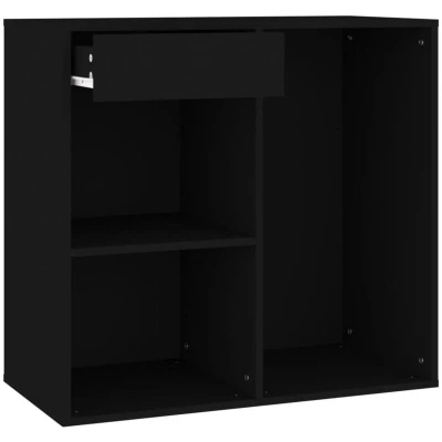 Image of vidaXL Cosmetic Cabinet Black 80x40x75 cm Engineered Wood
