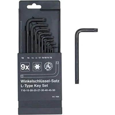 Image of BGS Diy 7959 L Type Wrench Set T Star (for Torx) T10 T50 9 pcs.