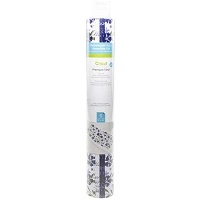Image of Cricut Premium Removable Patterned Vinyl 12&quot;x12&quot; 6 Sheet (in Bloom Blue Sampler)