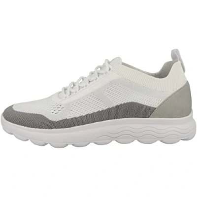 Image of Geox Men&#039;s Spherica U Sneakers, White Light Grey, 11 UK