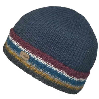 Image of Kusan 100% Wool Ribbed Pull On Beanie Hat PK1811 (Navy (2411))