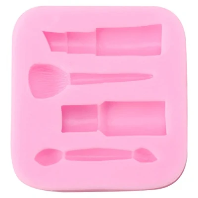Image of Makeup Moulds for Cake Decorating，DIY 3D Silicone Fondant Mold Creative Baking Chocolate Sugarcraft Mould Decorating Tool