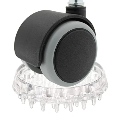 Image of 4x Transparent Clear Castor Cups Non Slip for Carpets Prevent Furniture From Rolling by Lifeswonderful