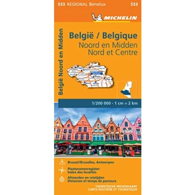 Image of Belgium North &amp; Central Michelin Regional Map 533: (Regional Benelux)