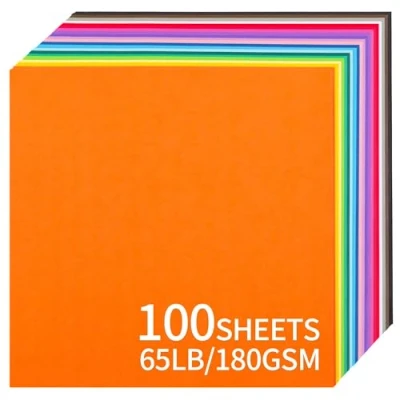 Image of Colored Cardstock 12 x inch / 100 Sheets 20 Colors Paper 65lb 180g UAP10