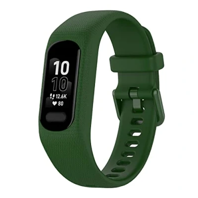 Image of BoLuo Watch Strap Compatible for Garmin Smart 5 /Garmin Vivosmart Band, Silicone WatchBand Replacement Bracelet Wristband Wriststrap / Accessories (army green)