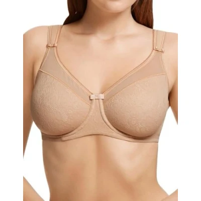 Image of Berlei Womens Beauty Everyday Minimiser Bra Beige Polyamide Size 34FF