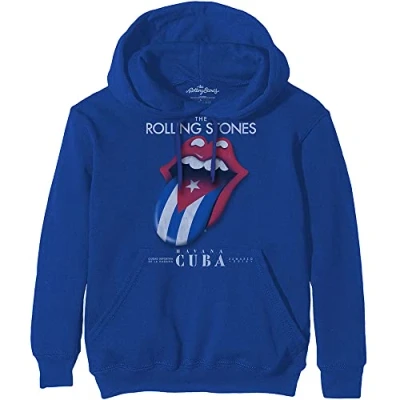 Image of Rolling Stones Hoodie M Havana Cuba Blue