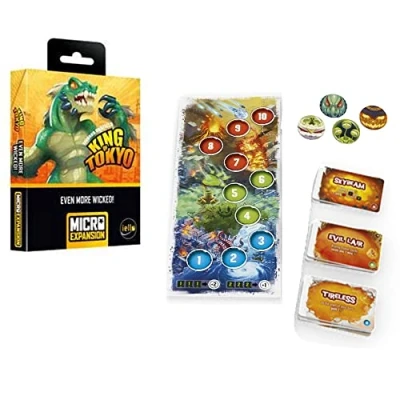 Image of IELLO King of Tokyo: Even More Wicked! Micro Expansion Board Game Ages 8+ 2 6 Players 30 Minutes Playing Time
