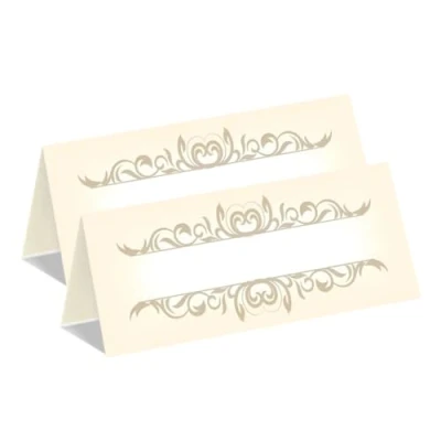 Image of CONCEPT4U 24 x Everyday Use Gold Foiled Designs Place Cards Name Number Table Settings Perfect for Decorating Birthday Wedding Engagement Office Party