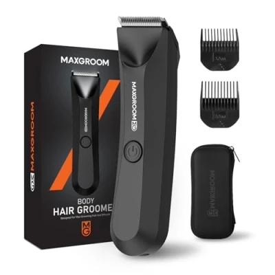 Image of Maxgroom ManScape Body Hair Trimmer Men, Electric Razor for Pubic Hair, Ball Shaver with Stored Case, IPX7 Waterproof Groomer Private Parts