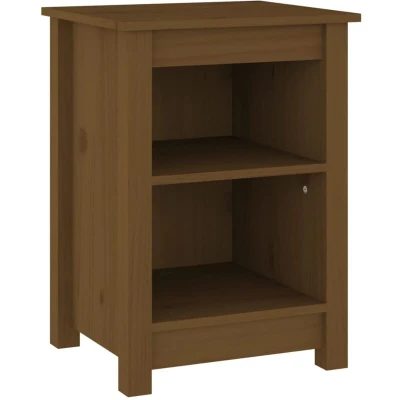Image of vidaXL Bedside Cabinet Honey Brown 40x35x55 cm Solid Wood Pine