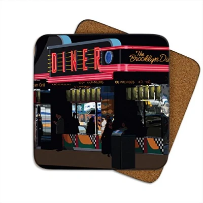 Image of New York Brooklyn Diner Coaster by Leslie Gerry