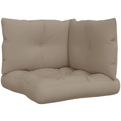 Image of vidaXL Pallet Cushions 3 pcs Taupe Fabric
