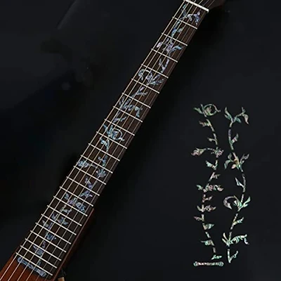 Image of Alnicov Guitar Fretboard Markers Inlay Stickers,DIY Neck Stickers for Bass Acoustic Electric Guitar,Tree of Life,Abalone Blue