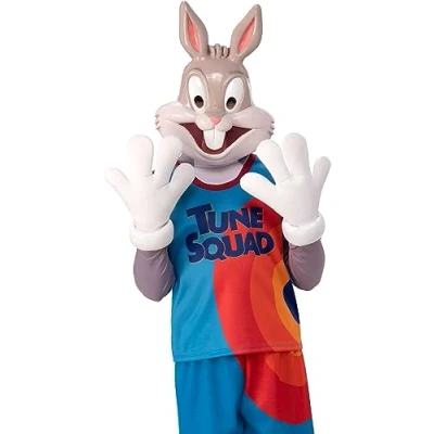 Image of Rubies Official Kids Bugs Bunny Mask And Gloves Costume From Space Jam 2