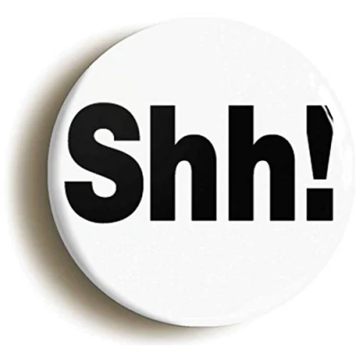 Image of Ozorath SHH FUNNY LIBRARIAN BADGE BUTTON PIN (Size is 1inch/25mm diameter)