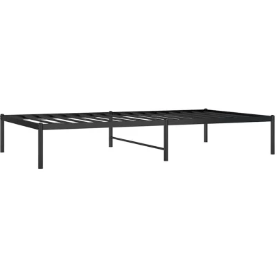 Image of vidaXL Metal Bed Frame without Mattress Black 100x190cm