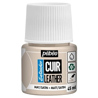 Image of PEBEO Setacolor Leather Acrylic Paint for and Leatherette Customization Bag, Shoe, Sneaker Resistance to scratches, folds, rubbing Matt/Satin finish Beige Pink 45 ml