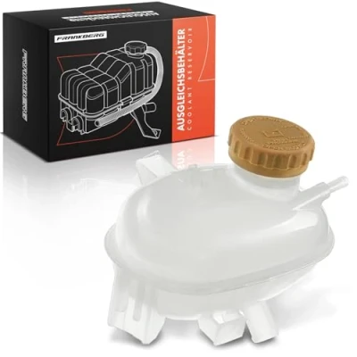Image of Frankberg Radiator Expansion Tank with cover Compatible Agila A H00 2003 2007 Combo Tour 2004 2011 Corsa C F08 F68 2000 2009 Box W5L 2006 Replace# 09129170