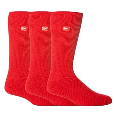 Image of HEAT HOLDERS 3 Pack Multipack Mens Insulated Thermal Socks for Winter (6 11, Red)