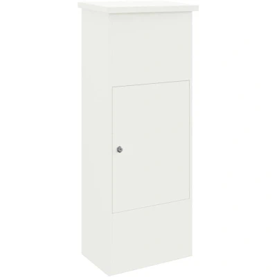 Image of vidaXL Parcel Drop Box White 44.5 x 29 110.5 cm Steel