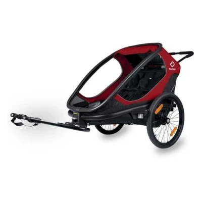 Image of Hamax Outback One Child Bike Trailer: Red/Black