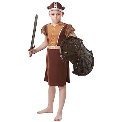 Image of Rubie&#039;s Official Viking Boy, Child Costume, Book Day Curriculum Character Medium Age 5 6, Height 116 cm
