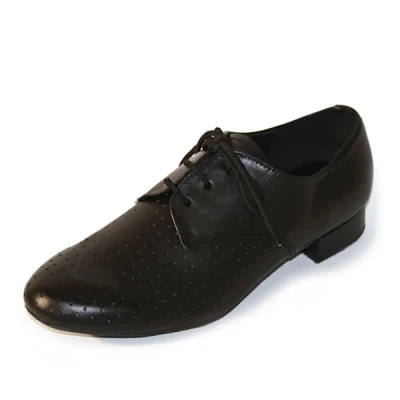 Image of Roch Valley Rupert Mens Practice Leather Shoe 1 inch Heel Black Size EU 46 UK 11 US 12