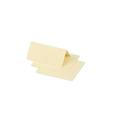 Image of Clairefontaine Ref 75076C Pollen Place Card (Pack of 25 Sheets) 85 x 40mm Sized, 210gsm Grained Card, Acid Free, Inkjet &amp; Laser Printer Compatible Tawny