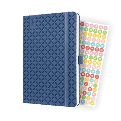 Image of SIGEL J3101 Jolie Weekly diary 2023 hardcover 13,5 x 20,3 cm 174 pages blue