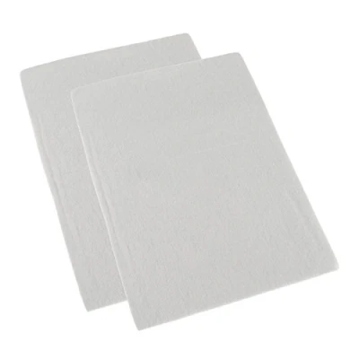 Image of HOMESCAPES White Brushed Cotton Cot Flat Sheet Pair Set of Two Plain 100% Cotton, 100 x 150 cm
