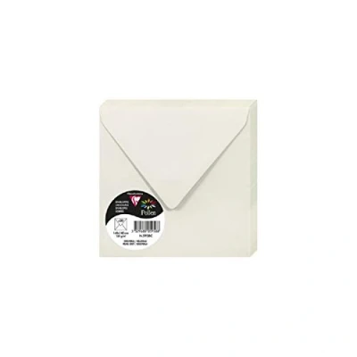 Image of Clairefontaine Ref 5958C Pollen Envelopes (Pack of 20) 140 x 140mm Sized, 120gsm Paper, Gummed Seal, Inkjet &amp; Laser Printer Compatible, Acid Free Pearl Grey